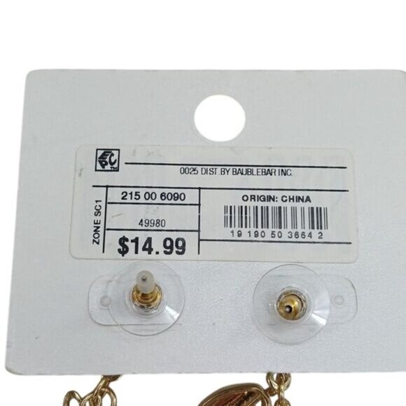 Sugarfix by Baublebar Shell Pearl Dangle Earrings Gold White Beach Statement - Picture 6 of 6